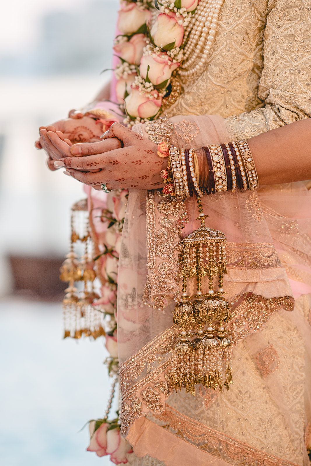 Details der indischen Hochzeitsdekoration