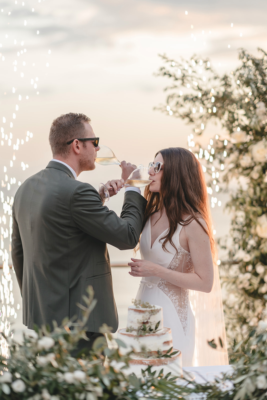 Champagner auf der Hochzeit