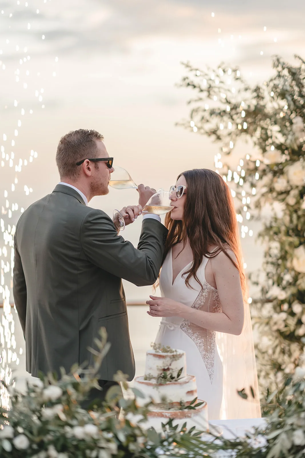 Champagner auf der Hochzeit