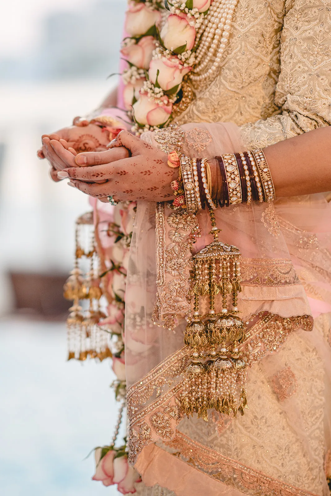 Details der indischen Hochzeitsdekoration